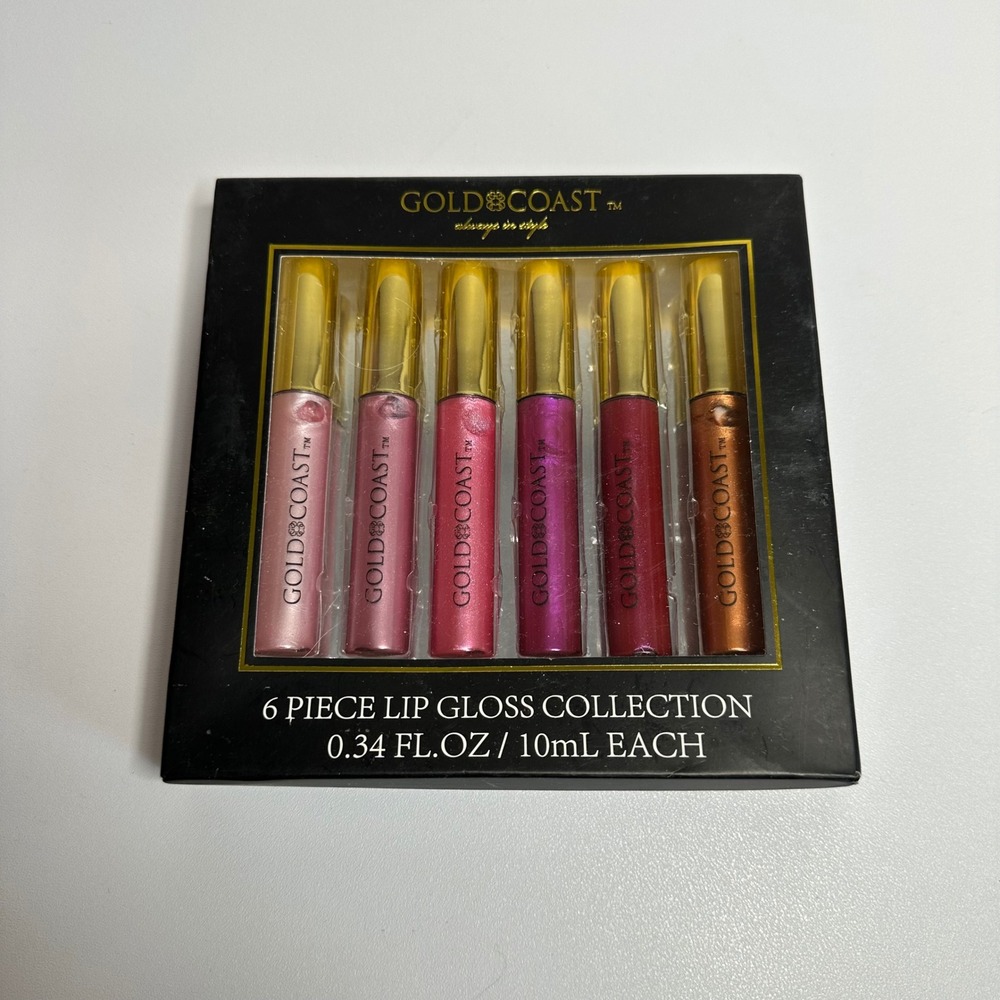 Gold Coast Lip Gloss Collection Womens Multicolor New 6‎ Piece Shimmer Set
